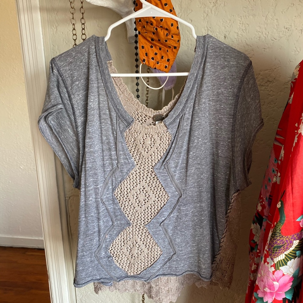 Free People Crochet Back Top